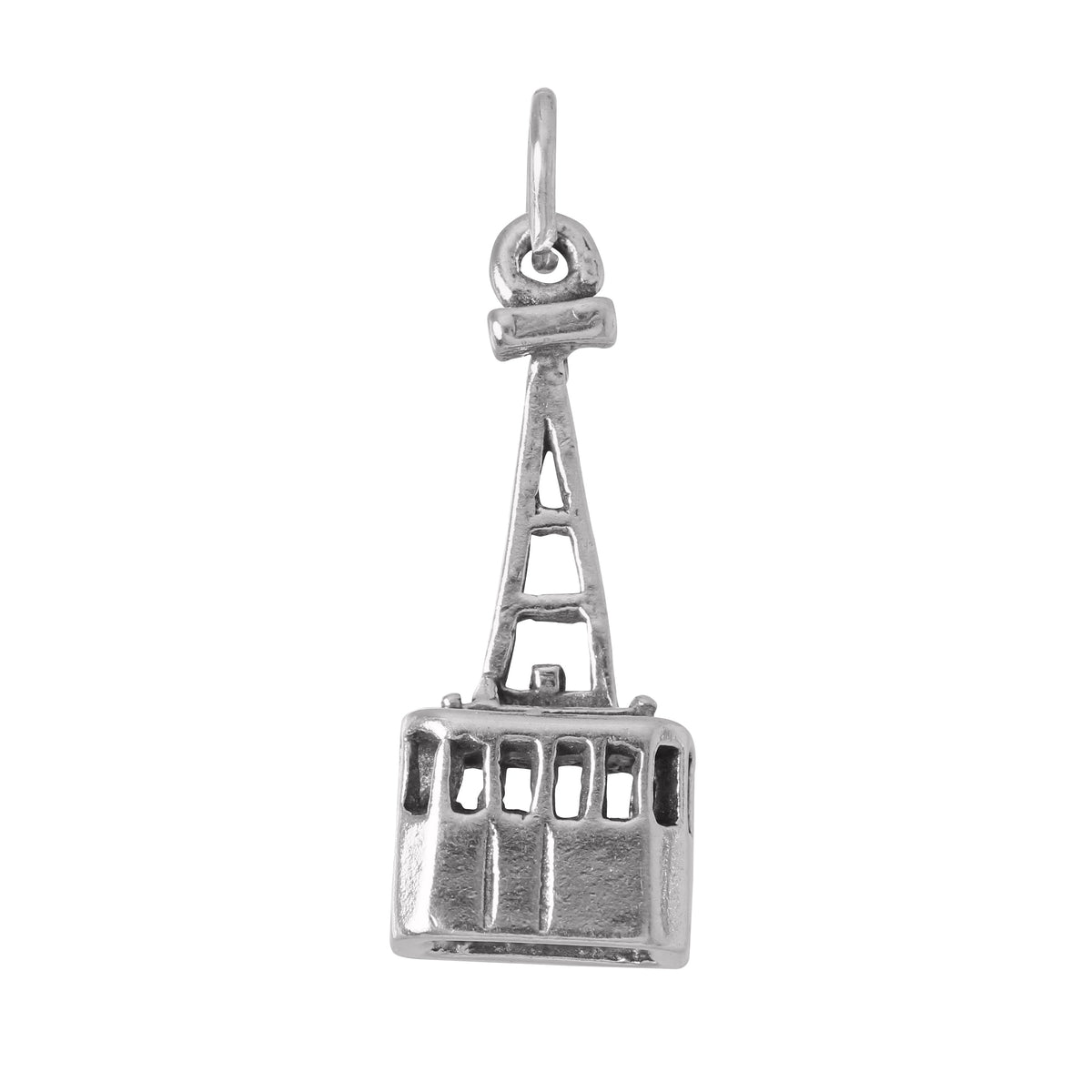 Sterling Silver Cable Car charm