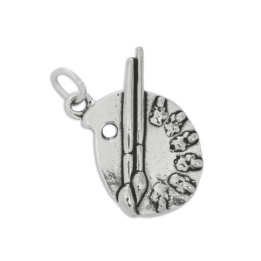 Sterling Silver Artist Palette Charm