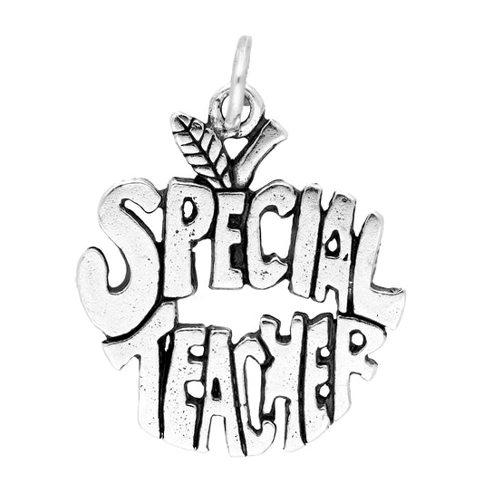 Sterling Silver Special Teacher Apple Charm