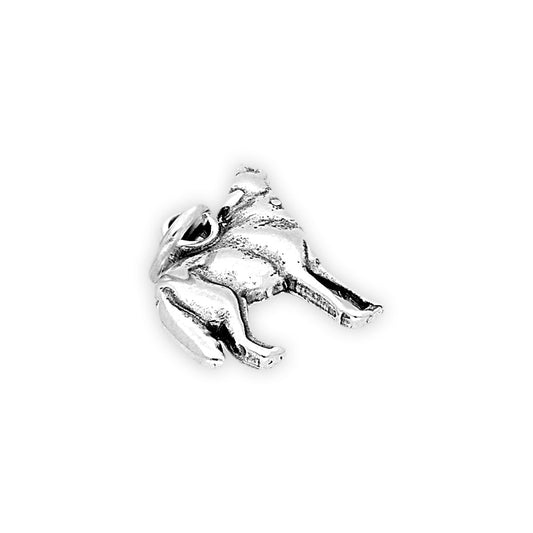 Sterling Silver Howling Wolf Charm