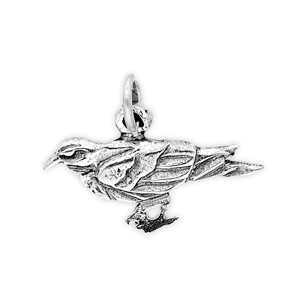 Sterling Silver Raven Charm