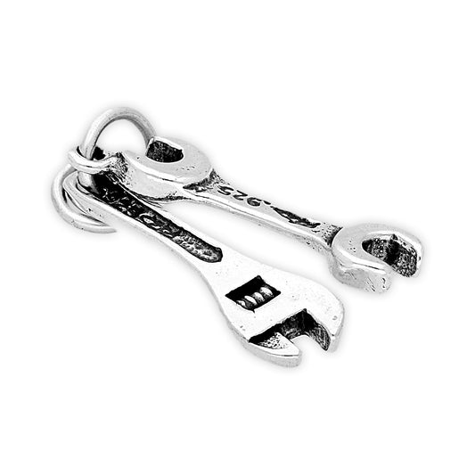 Sterling Silver Two Wrench Set Charm