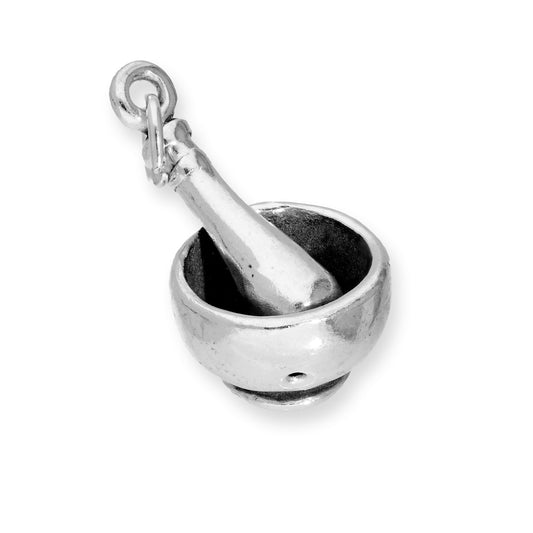 Sterling Silver Mortar and Pestle Charm