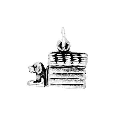 Sterling Silver Doghouse Kennel Charm