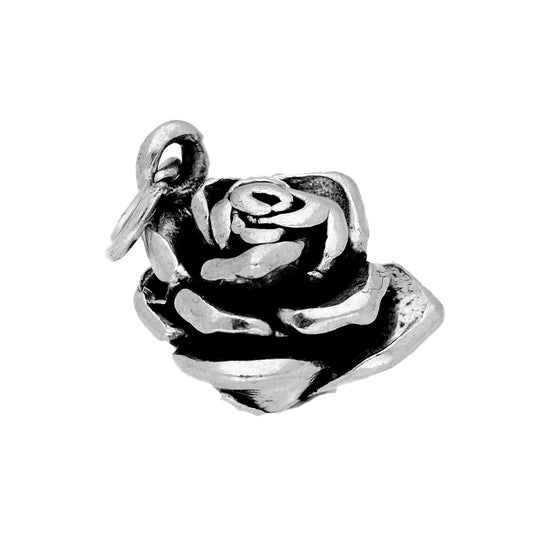 Sterling Silver Rose Charm