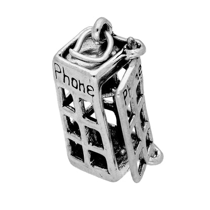 Sterling Silver Phone Box Opening Charm
