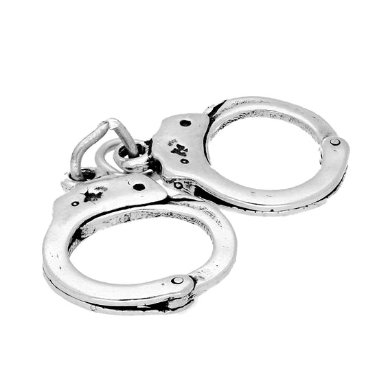 Sterling Silver Handcuffs Charm