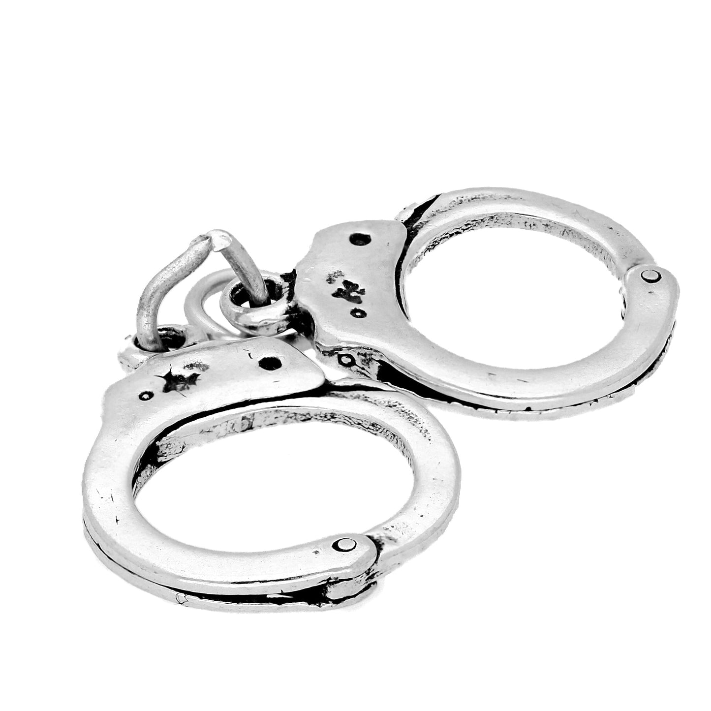Sterling Silver Handcuffs Charm