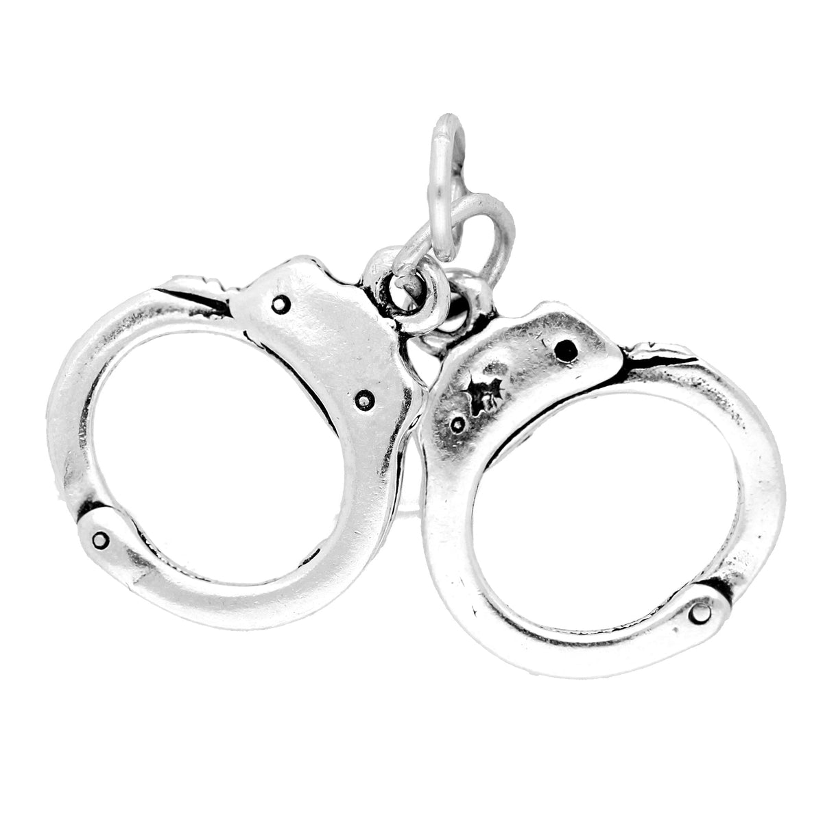 Sterling Silver Handcuffs Charm