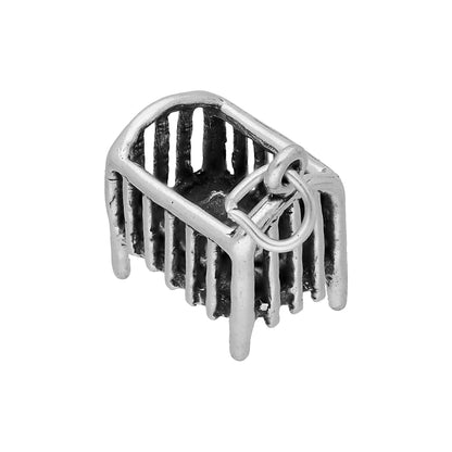 Sterling Silver Baby Cot Charm