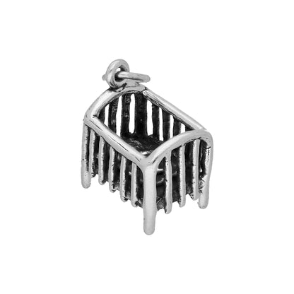 Sterling Silver Baby Cot Charm