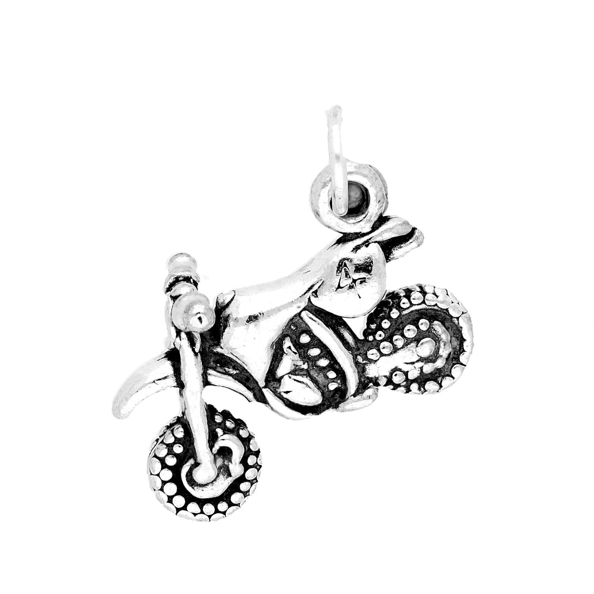 Sterling Silver Dirt Bike Charm