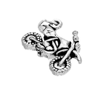 Sterling Silver Dirt Bike Charm