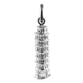 Sterling Silver Leaning Tower of Pisa Charm