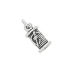 Sterling Silver Spool of Thread With Needle Charm