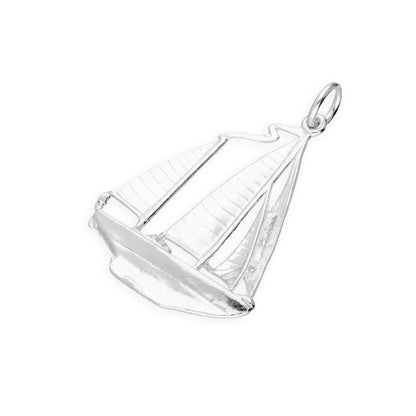 Sterling Silver Large Yacht Charm