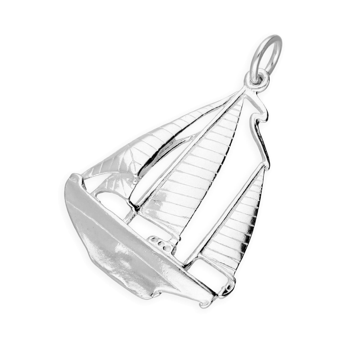 Sterling Silver Large Yacht Charm