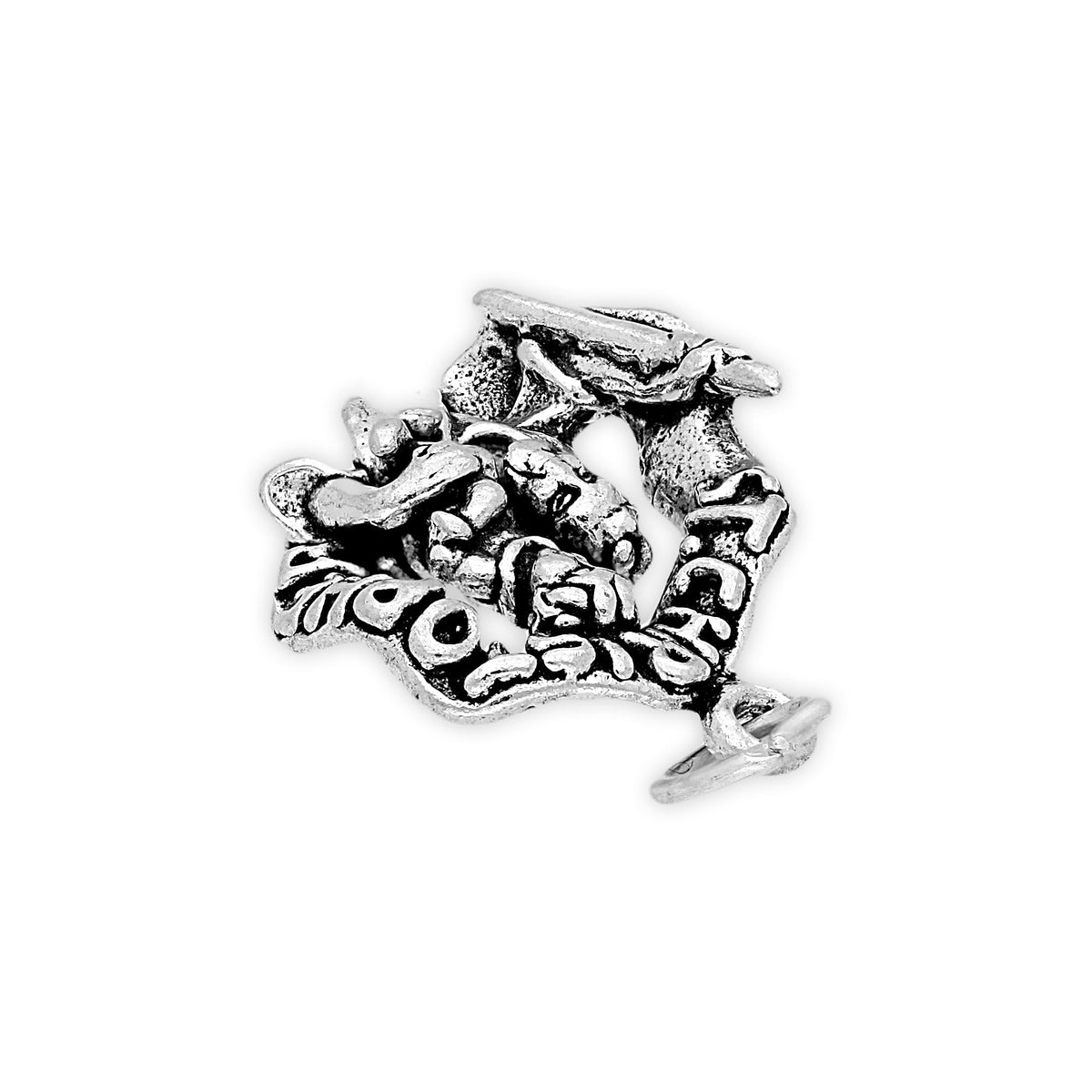 Sterling Silver 3D St Christopher and Child Charm