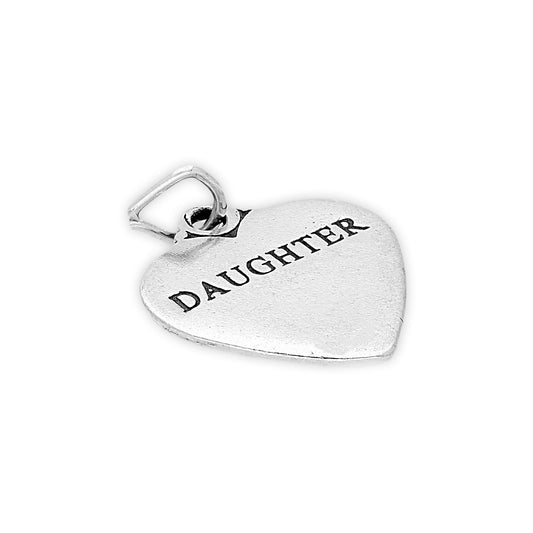 Sterling Silver Daughter Heart Charm