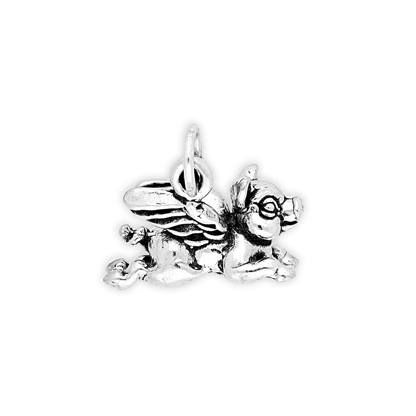 Sterling Silver Flying Pig Charm