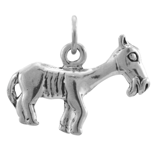 Sterling Silver Donkey Charm