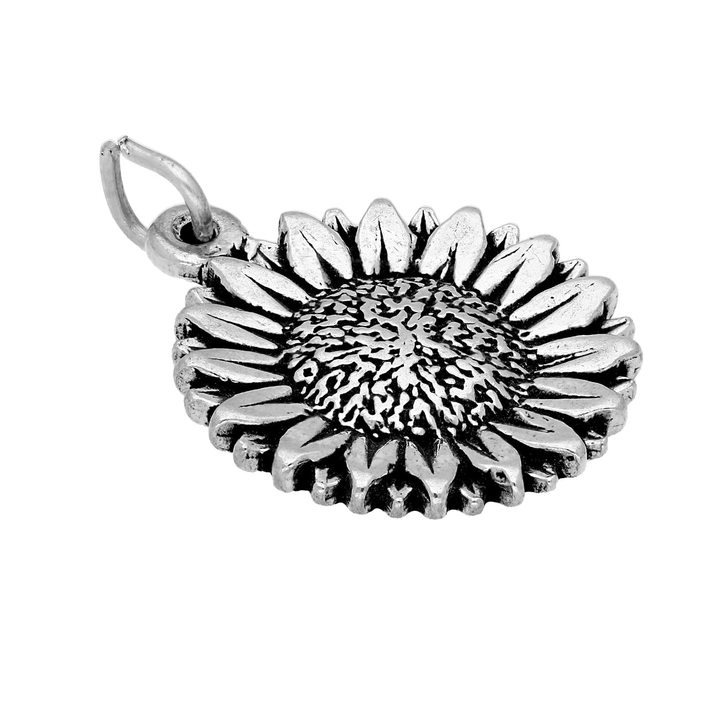 Sterling Silver Sunflower Charm