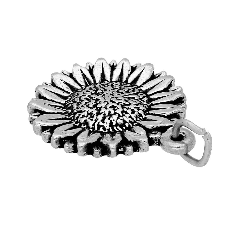 Sterling Silver Sunflower Charm