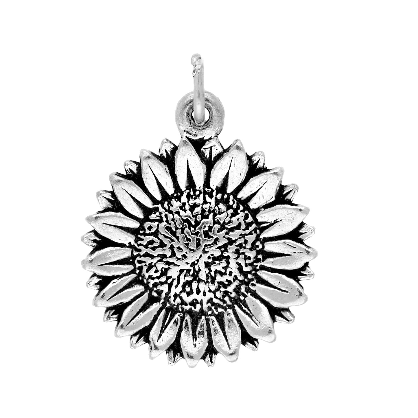 Sterling Silver Sunflower Charm