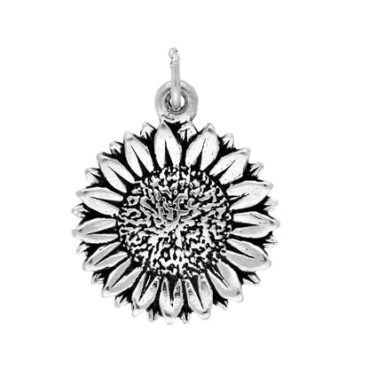 Sterling Silver Sunflower Charm