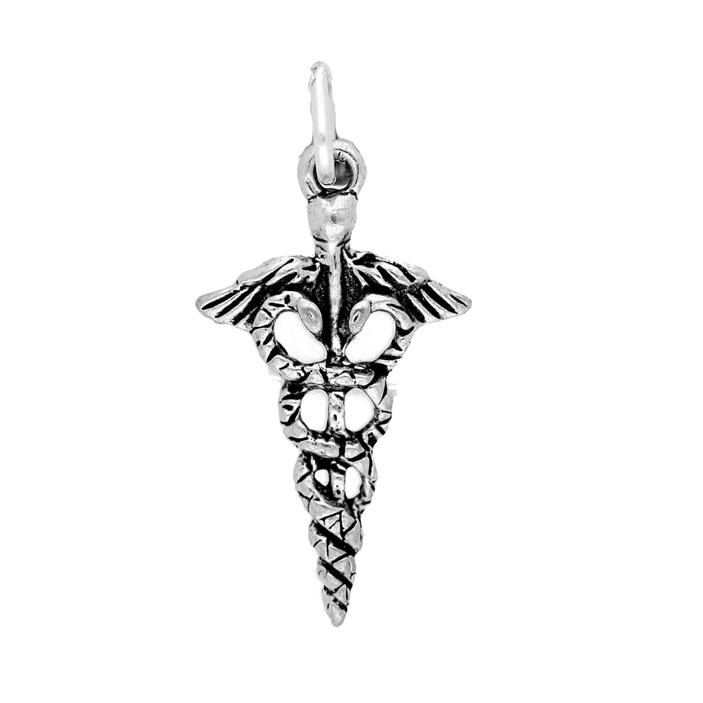 Sterling Silver Caduceus Charm