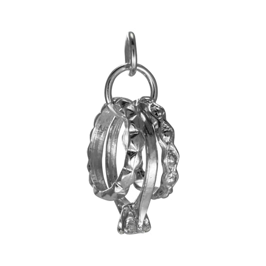 Sterling Silver Wedding Rings Charm