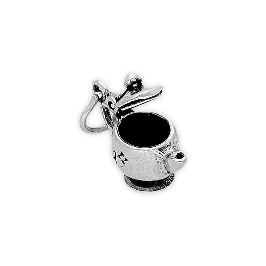 Sterling Silver Teapot with Moving Lid Charm