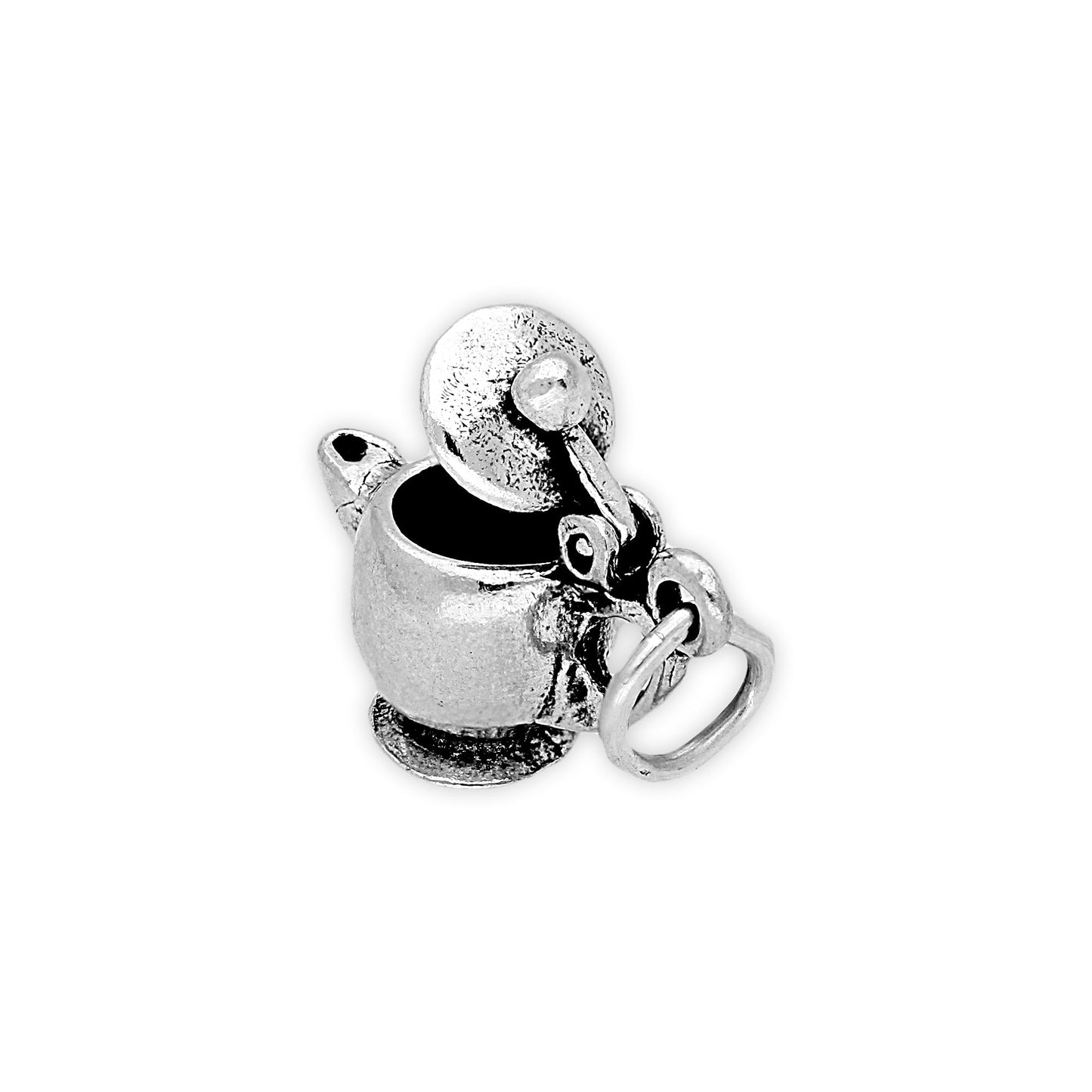 Sterling Silver Teapot with Moving Lid Charm