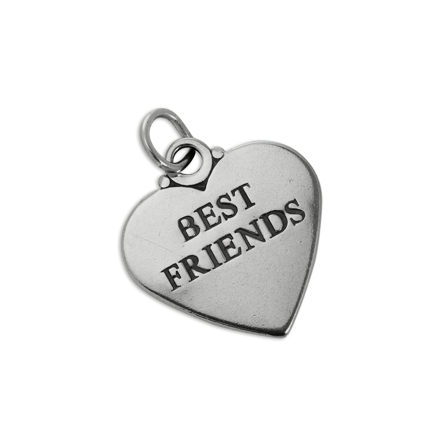 Sterling Silver Best Friends Heart Charm