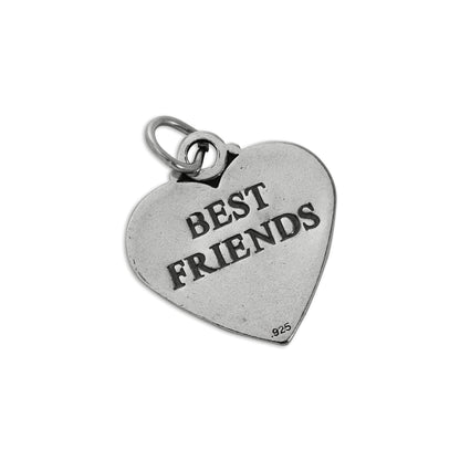 Sterling Silver Best Friends Heart Charm