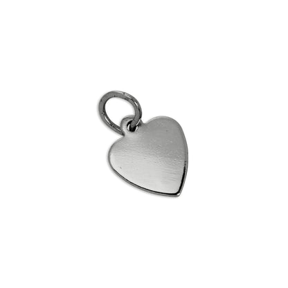 Sterling Silver Small Flat Heart Charm