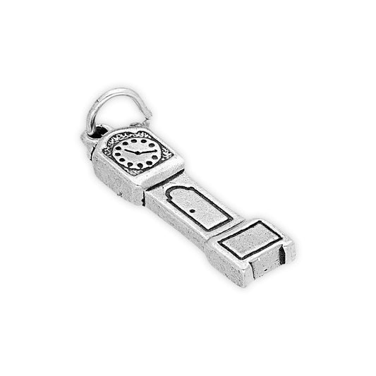 Sterling Silver Grandfather Clock Charm