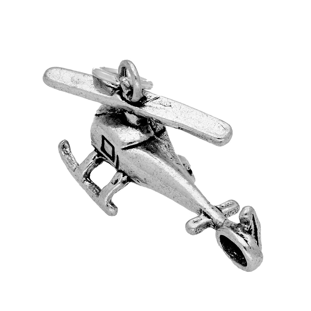 Sterling Silver Helicopter Charm