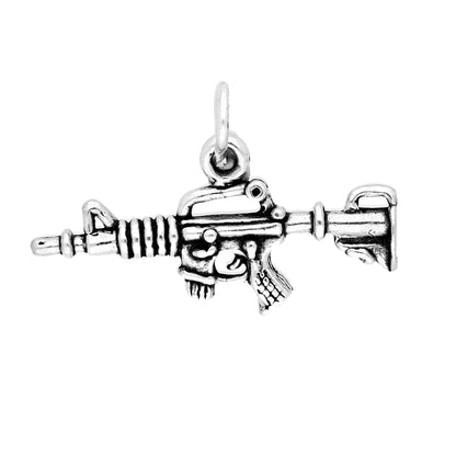 Sterling Silver Machine Gun Charm