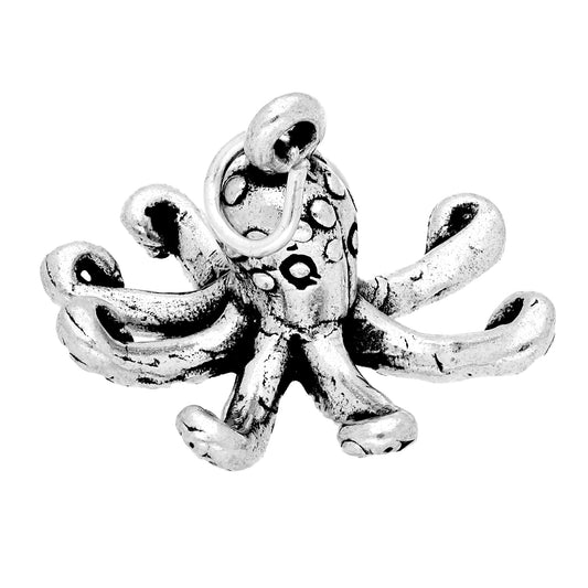 Sterling Silver Octopus Charm