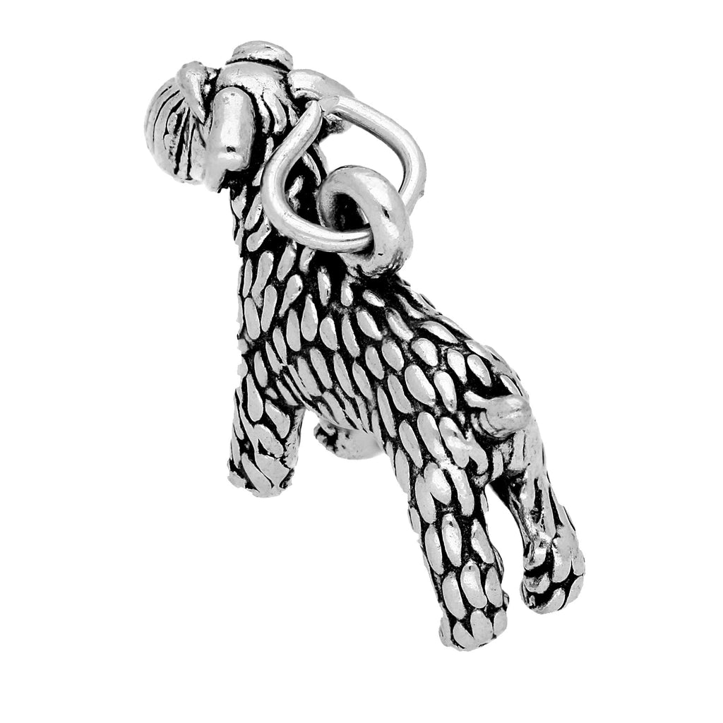 Sterling Silver Schnauzer Dog Charm