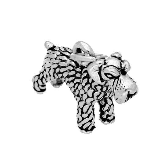 Sterling Silver Schnauzer Dog Charm