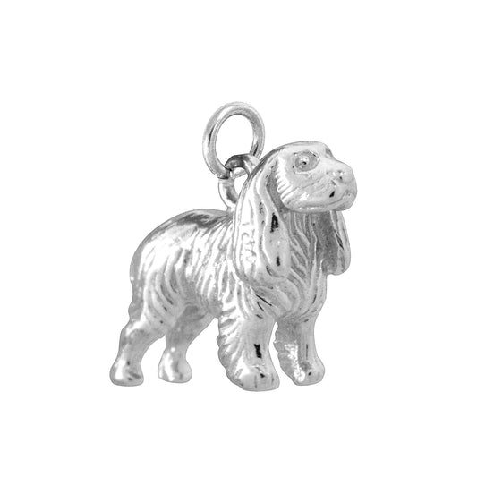 Sterling Silver Spaniel Charm