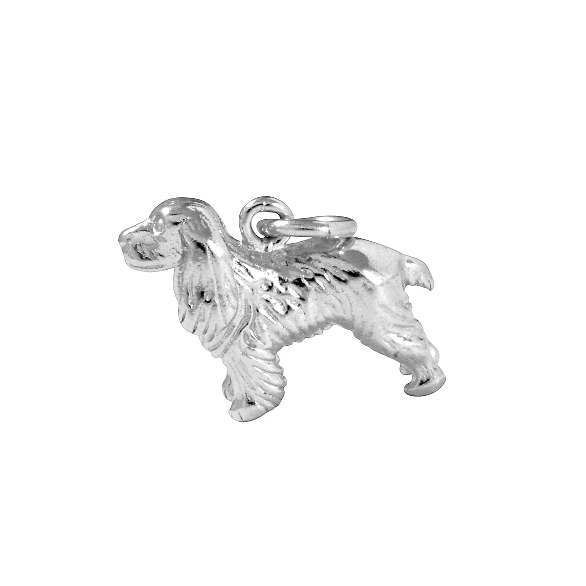 Sterling Silver Spaniel Charm