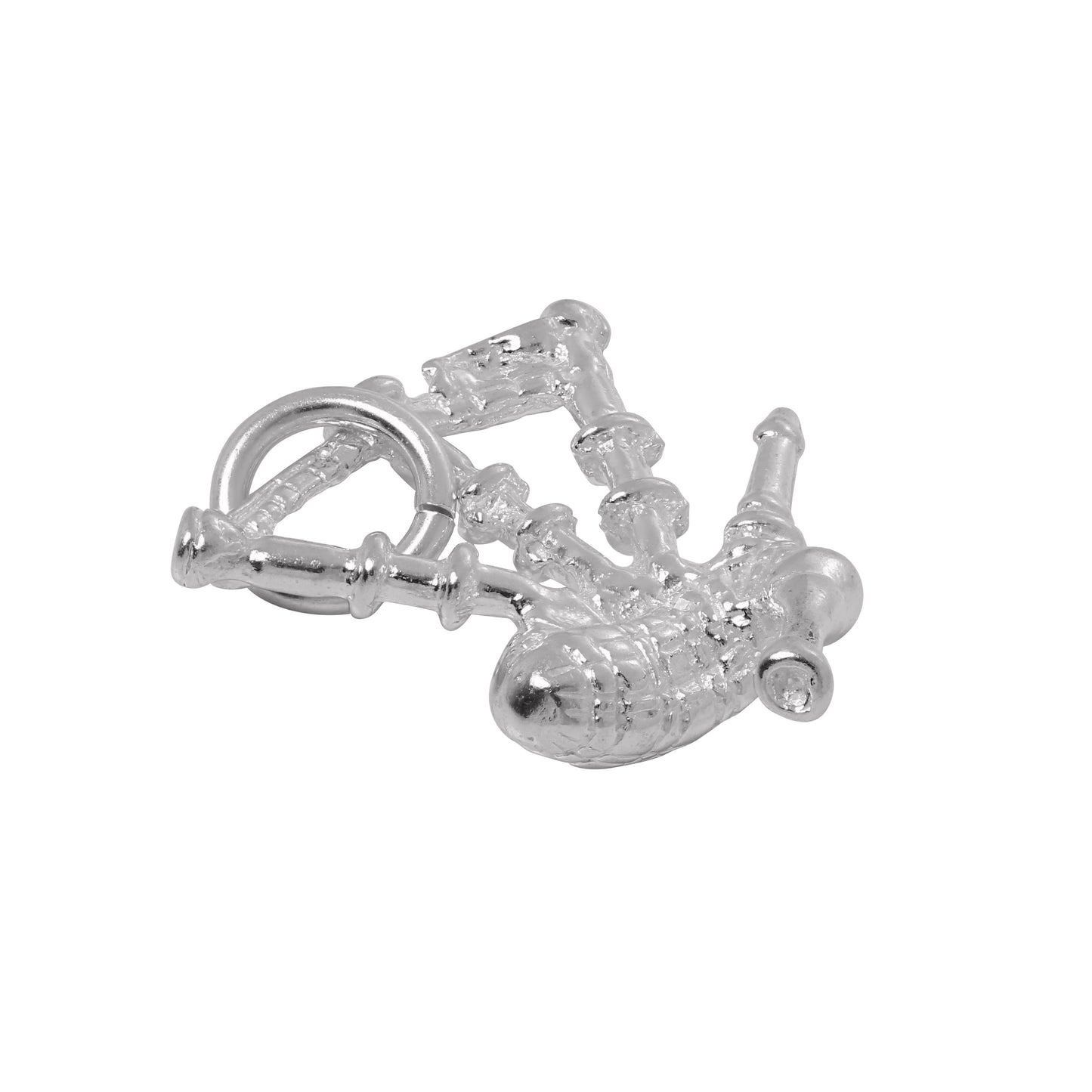 Silver Scottish Bagpipes Charm