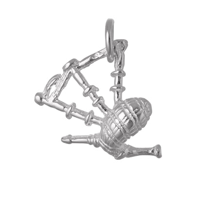 Silver Scottish Bagpipes Charm