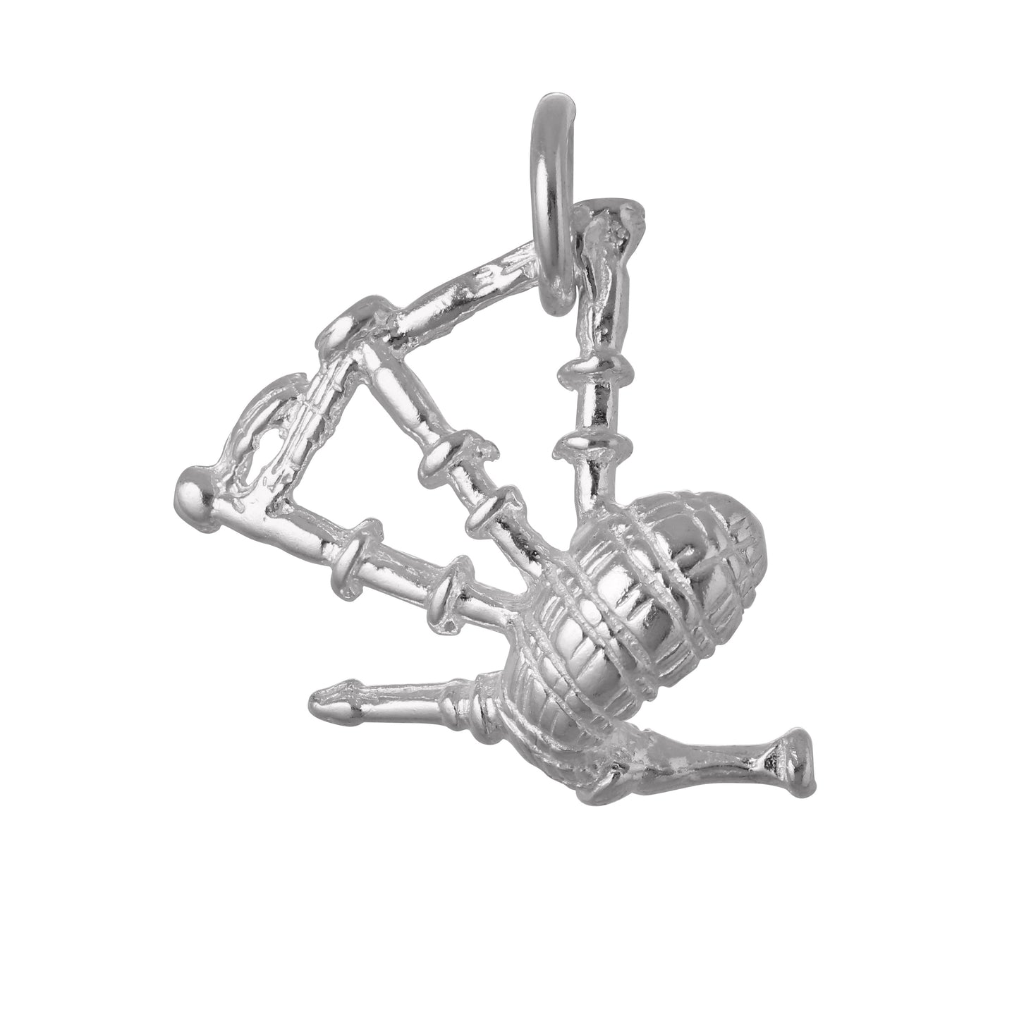 Silver Scottish Bagpipes Charm
