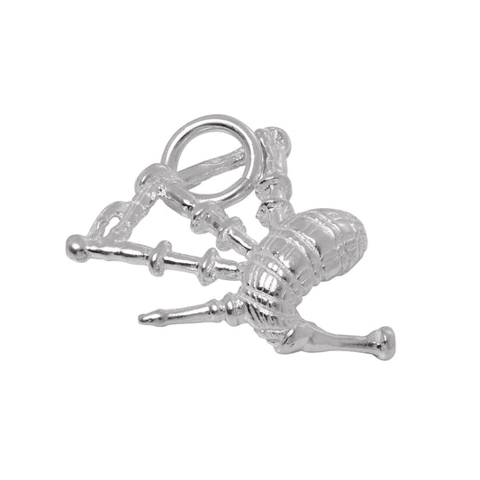 Silver Scottish Bagpipes Charm