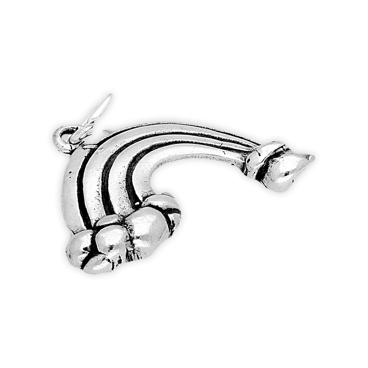 Sterling Silver Rainbow with Pot of Gold Charm