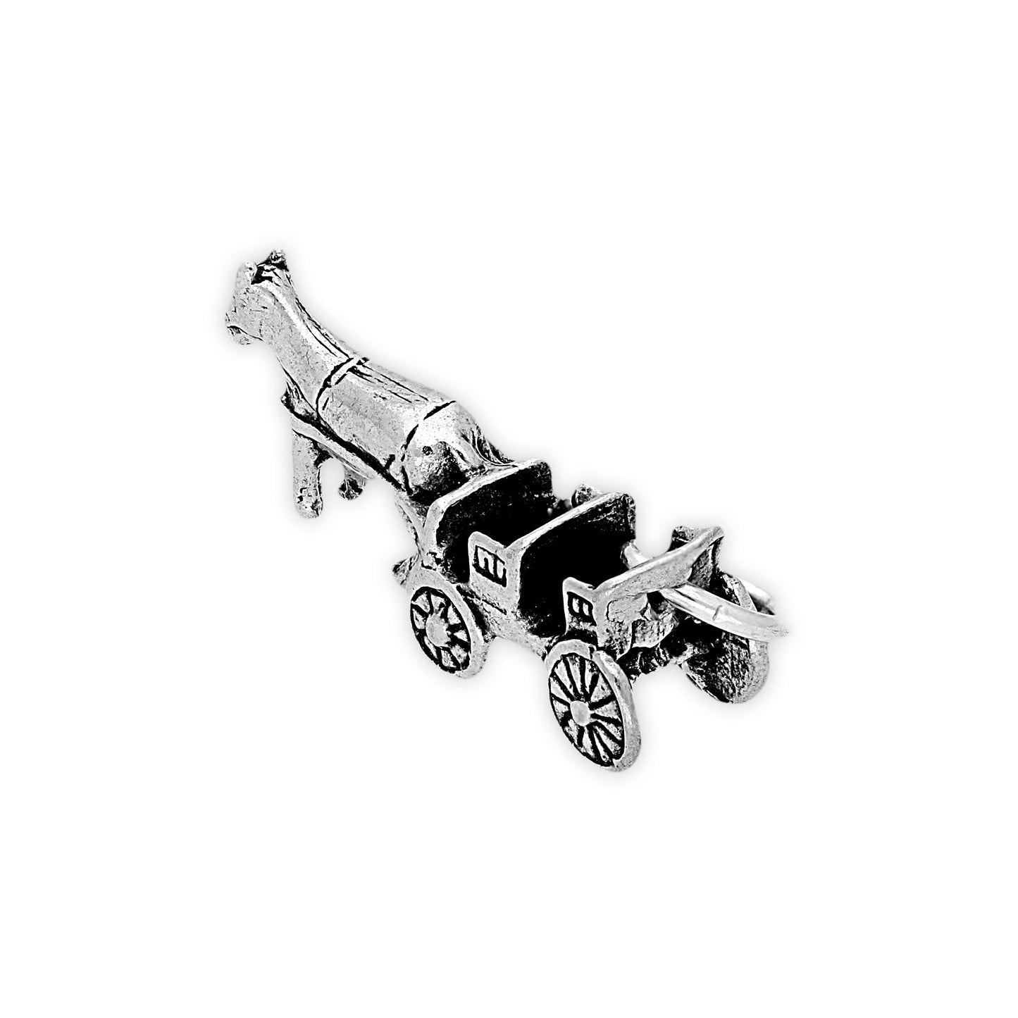 Sterling Silver Horse and Cart Charm